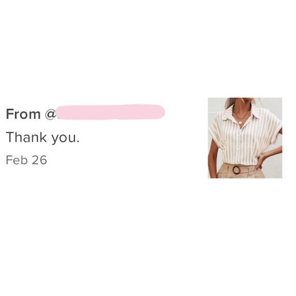 Striped White Khaki Short Batwing Sleeve Button Down Shirt - Picture 7 of 7